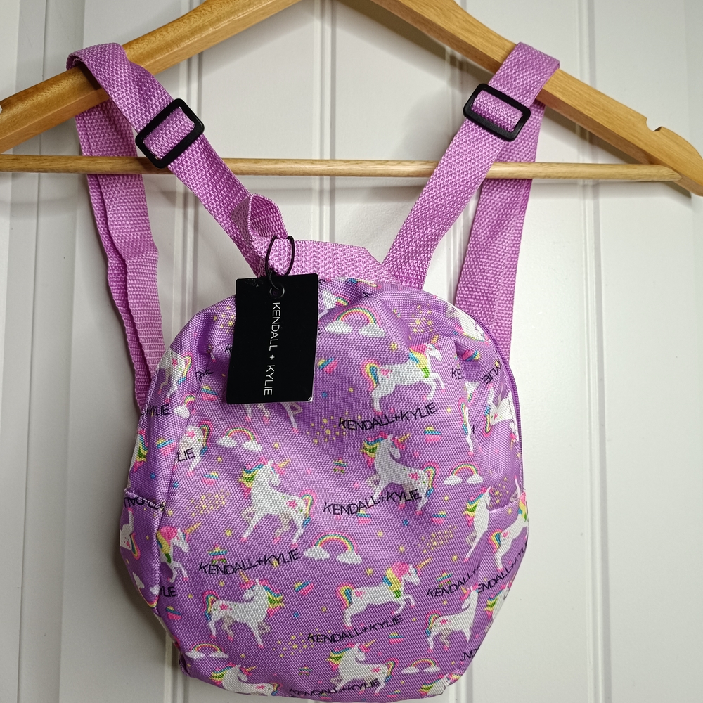 NEW Purple Unicorn Print KENDALL + KYLIE Micro Mini Backpack Purse Bag Kardashia
